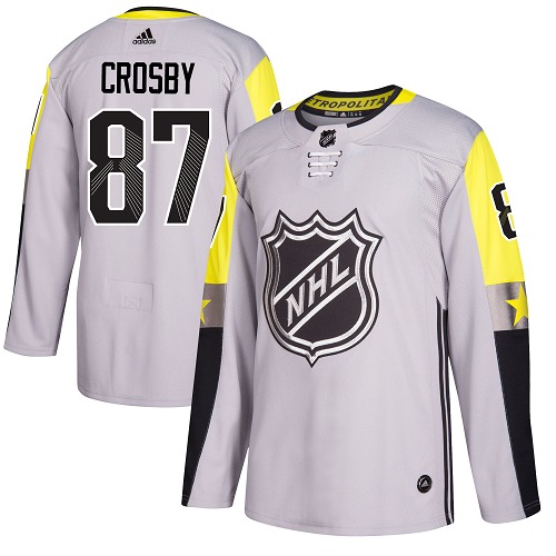 Youth Adidas Pittsburgh Penguins #87 Sidney Crosby Authentic Gray 2018 All-Star Metro Division NHL Jersey