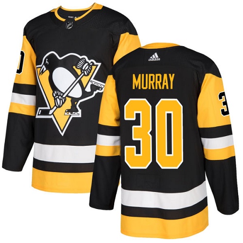 Men's Adidas Pittsburgh Penguins #30 Matt Murray Authentic Black Home NHL Jersey