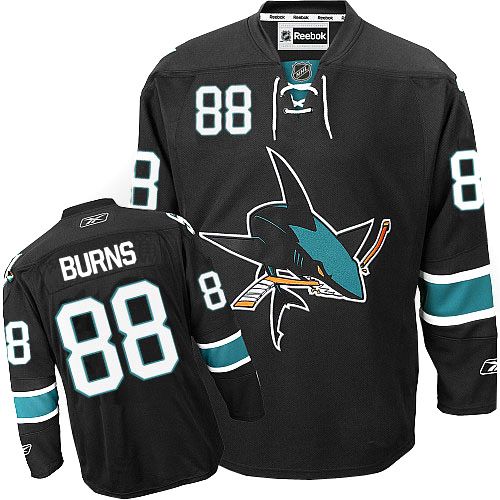 Men's Reebok San Jose Sharks #88 Brent Burns Authentic Black Third NHL Jersey