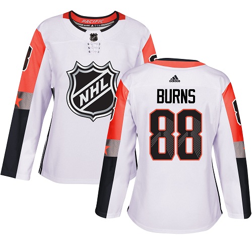 Women's Adidas San Jose Sharks #88 Brent Burns Authentic White 2018 All-Star Pacific Division NHL Jersey