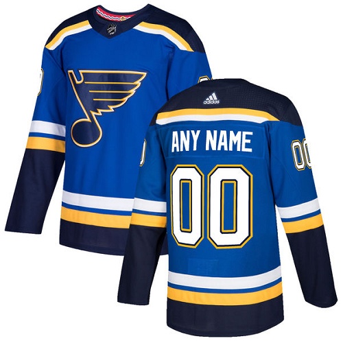 Men's Adidas St. Louis Blues Customized Authentic Royal Blue Home NHL Jersey