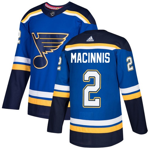 Men's Adidas St. Louis Blues #2 Al Macinnis Authentic Royal Blue Home NHL Jersey
