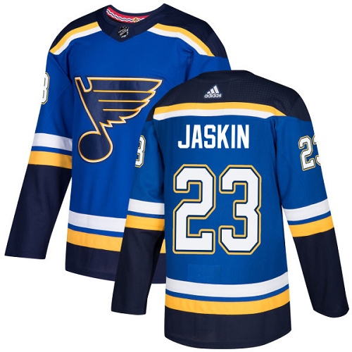 Youth Adidas St. Louis Blues #23 Dmitrij Jaskin Authentic Royal Blue Home NHL Jersey