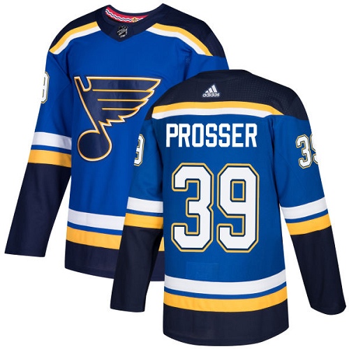 Youth Adidas St. Louis Blues #39 Nate Prosser Premier Royal Blue Home NHL Jersey