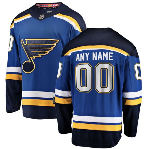 Men's St. Louis Blues Customized Fanatics Branded Royal Blue Home Breakaway NHL Jersey