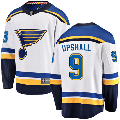 Men's St. Louis Blues #9 Scottie Upshall Fanatics Branded White Away Breakaway NHL Jersey