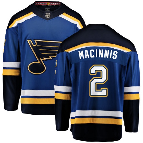 Men's St. Louis Blues #2 Al Macinnis Fanatics Branded Royal Blue Home Breakaway NHL Jersey