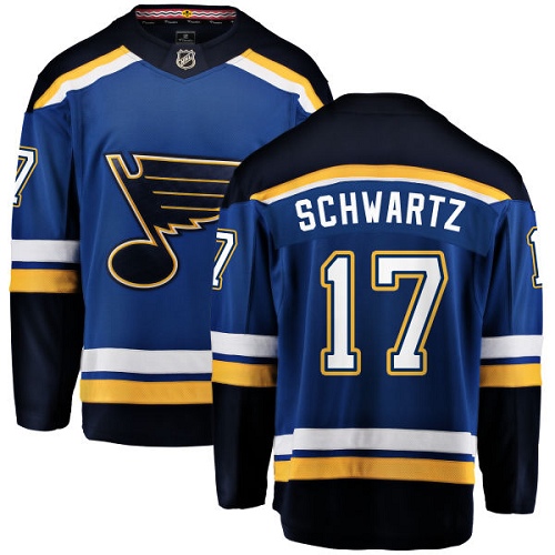 Youth St. Louis Blues #17 Jaden Schwartz Fanatics Branded Royal Blue Home Breakaway NHL Jersey