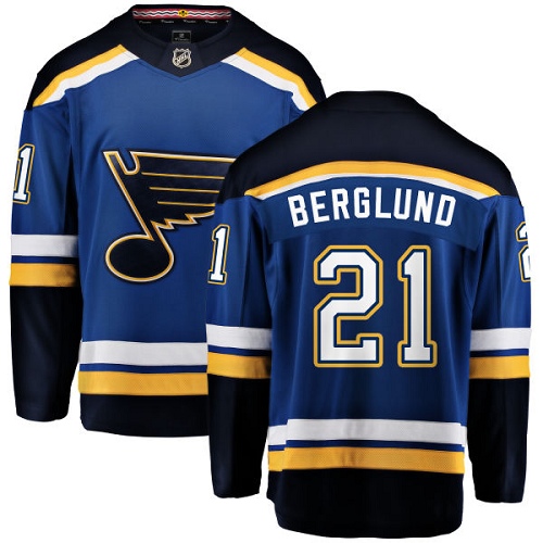 Men's St. Louis Blues #21 Patrik Berglund Fanatics Branded Royal Blue Home Breakaway NHL Jersey