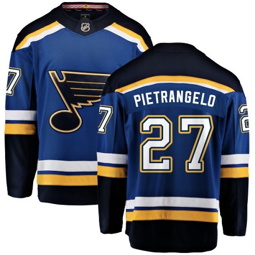 Youth St. Louis Blues #27 Alex Pietrangelo Fanatics Branded Royal Blue Home Breakaway NHL Jersey