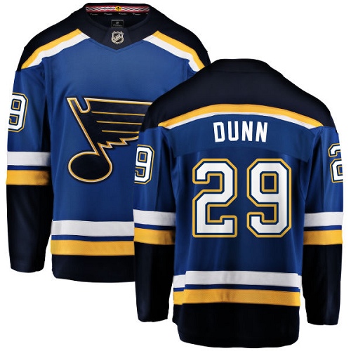 Men's St. Louis Blues #29 Vince Dunn Fanatics Branded Royal Blue Home Breakaway NHL Jersey