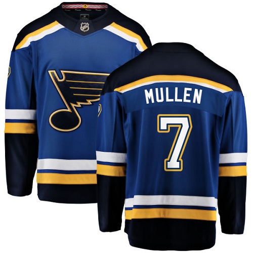 Youth St. Louis Blues #7 Joe Mullen Fanatics Branded Royal Blue Home Breakaway NHL Jersey