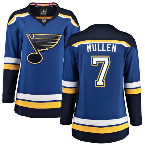 Women's St. Louis Blues #7 Joe Mullen Fanatics Branded Royal Blue Home Breakaway NHL Jersey