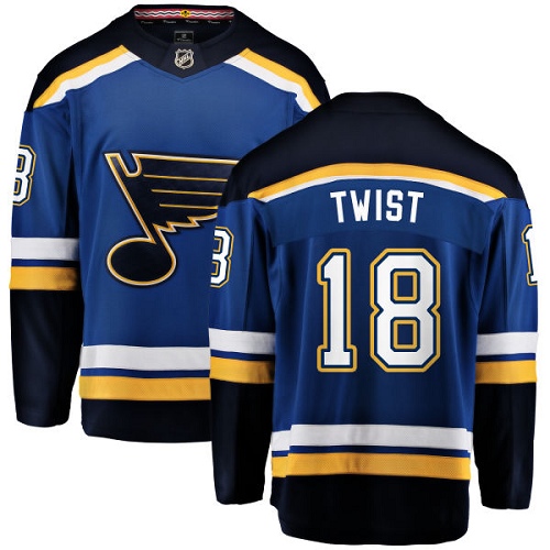 Men's St. Louis Blues #18 Tony Twist Fanatics Branded Royal Blue Home Breakaway NHL Jersey