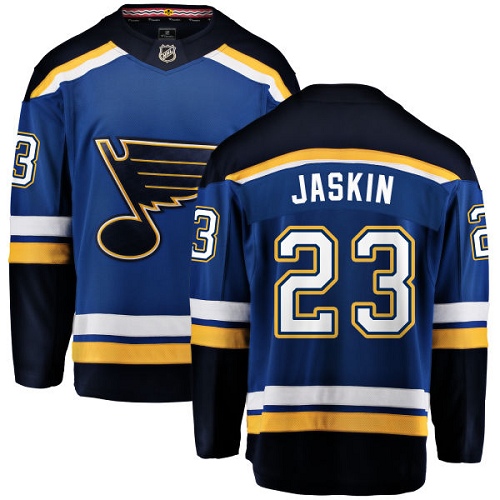 Men's St. Louis Blues #23 Dmitrij Jaskin Fanatics Branded Royal Blue Home Breakaway NHL Jersey