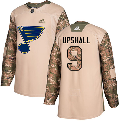 Youth Adidas St. Louis Blues #9 Scottie Upshall Authentic Camo Veterans Day Practice NHL Jersey