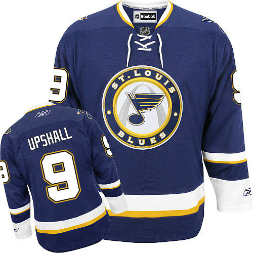 Youth Reebok St. Louis Blues #9 Scottie Upshall Authentic Navy Blue Third NHL Jersey