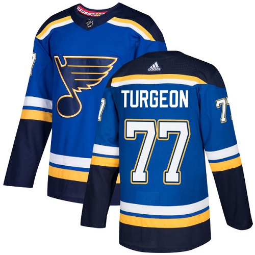 Youth Adidas St. Louis Blues #77 Pierre Turgeon Authentic Royal Blue Home NHL Jersey