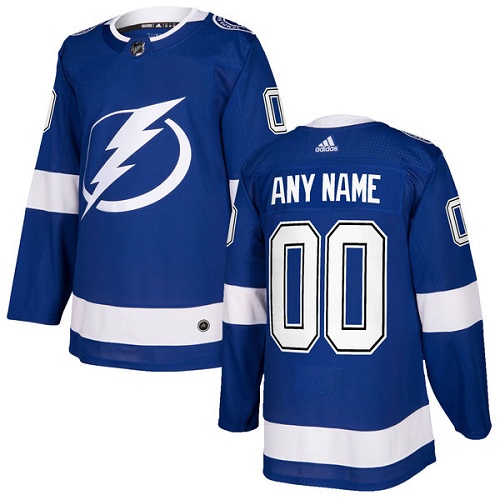 Men's Adidas Tampa Bay Lightning Customized Authentic Royal Blue Home NHL Jersey