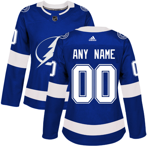 Women's Adidas Tampa Bay Lightning Customized Premier Royal Blue Home NHL Jersey
