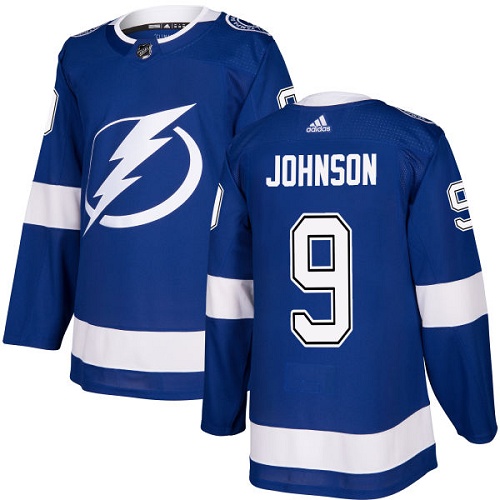 Men's Adidas Tampa Bay Lightning #9 Tyler Johnson Premier Royal Blue Home NHL Jersey