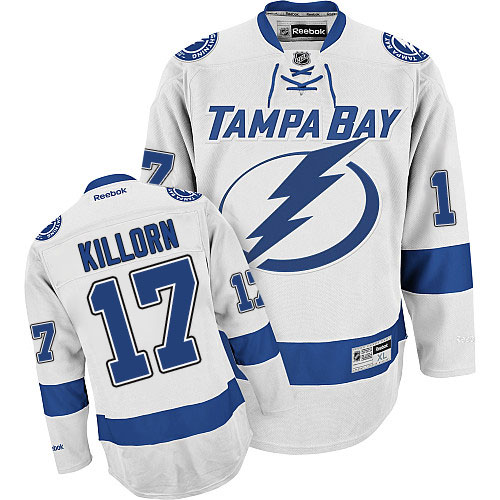 Men's Reebok Tampa Bay Lightning #17 Alex Killorn Authentic White Away NHL Jersey