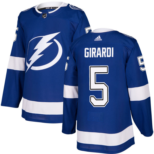 Youth Adidas Tampa Bay Lightning #5 Dan Girardi Authentic Royal Blue Home NHL Jersey