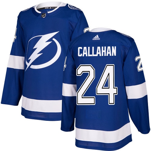 Youth Adidas Tampa Bay Lightning #24 Ryan Callahan Authentic Royal Blue Home NHL Jersey