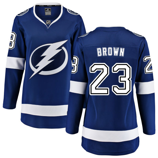Women's Tampa Bay Lightning #23 J.T. Brown Fanatics Branded Royal Blue Home Breakaway NHL Jersey