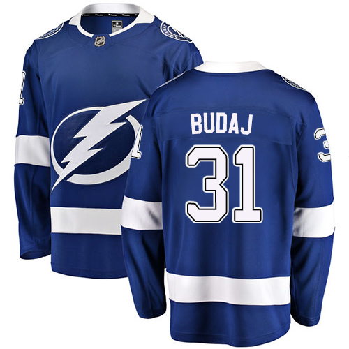 Youth Tampa Bay Lightning #31 Peter Budaj Fanatics Branded Royal Blue Home Breakaway NHL Jersey