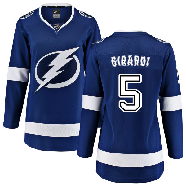 Women's Tampa Bay Lightning #5 Dan Girardi Fanatics Branded Royal Blue Home Breakaway NHL Jersey