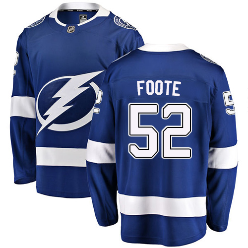 Men's Tampa Bay Lightning #52 Callan Foote Fanatics Branded Royal Blue Home Breakaway NHL Jersey