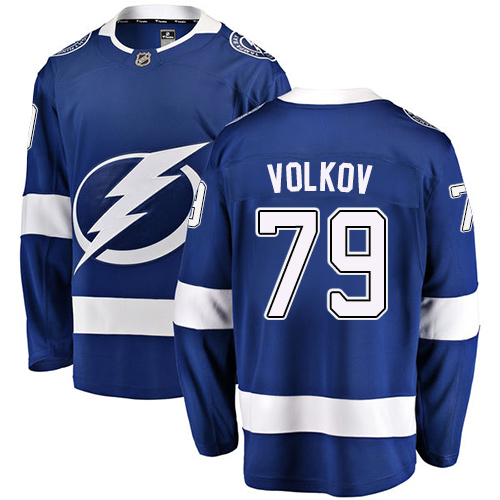 Youth Tampa Bay Lightning #79 Alexander Volkov Fanatics Branded Royal Blue Home Breakaway NHL Jersey