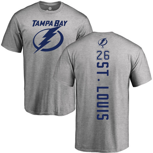 NHL Adidas Tampa Bay Lightning #26 Martin St. Louis Ash Backer T-Shirt