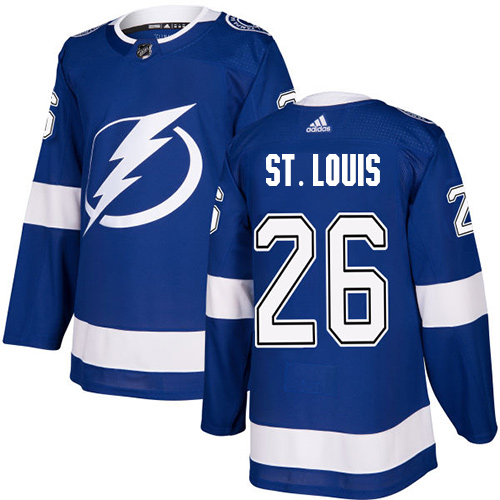 Men's Adidas Tampa Bay Lightning #26 Martin St. Louis Premier Royal Blue Home NHL Jersey
