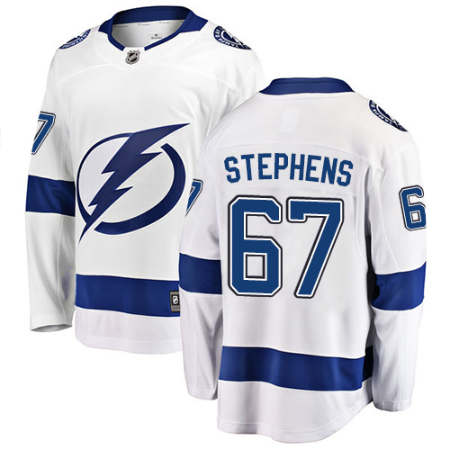 Men's Tampa Bay Lightning #67 Mitchell Stephens Fanatics Branded White Away Breakaway NHL Jersey