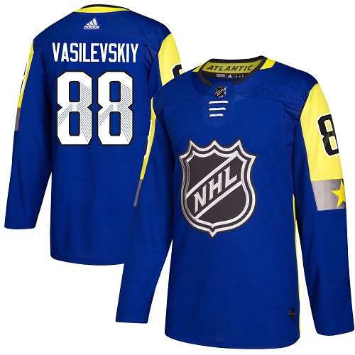 Men's Adidas Tampa Bay Lightning #88 Andrei Vasilevskiy Authentic Royal Blue 2018 All-Star Atlantic Division NHL Jersey