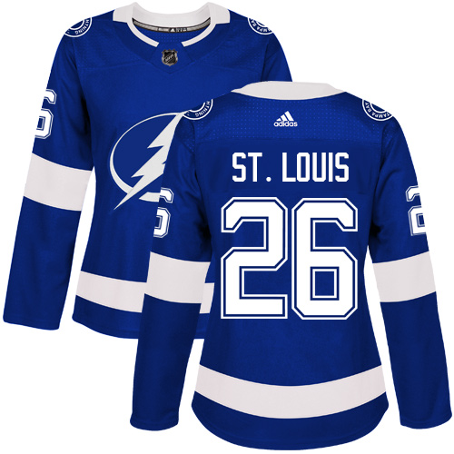 Women's Adidas Tampa Bay Lightning #26 Martin St. Louis Authentic Royal Blue Home NHL Jersey