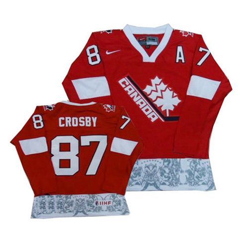 Men's Nike Team Canada #87 Sidney Crosby Authentic Red 2012 Olympic Hockey Jersey