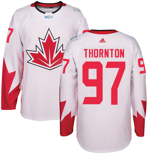 Men's Adidas Team Canada #97 Joe Thornton Authentic White Home 2016 World Cup Hockey Jersey