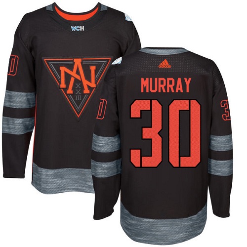 Men's Adidas Team North America #30 Matt Murray Authentic Black Away 2016 World Cup of Hockey Jersey