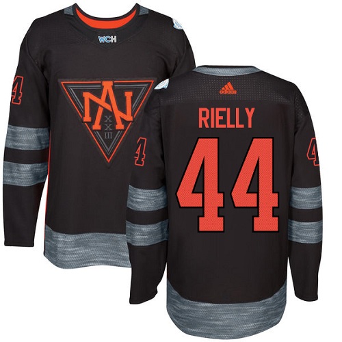 Men's Adidas Team North America #44 Morgan Rielly Authentic Black Away 2016 World Cup of Hockey Jersey