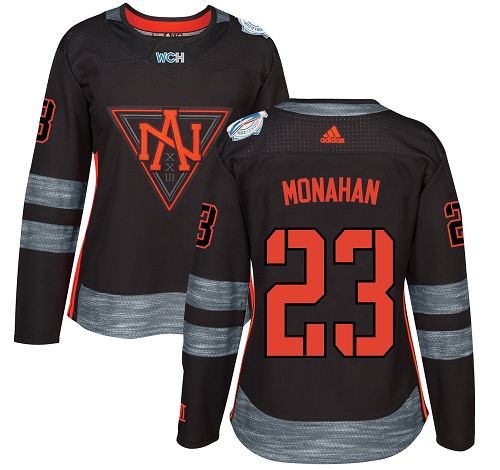 Women's Adidas Team North America #23 Sean Monahan Premier Black Away 2016 World Cup of Hockey Jersey