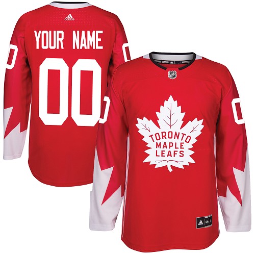 Men's Adidas Toronto Maple Leafs Customized Authentic Red Alternate NHL Jersey