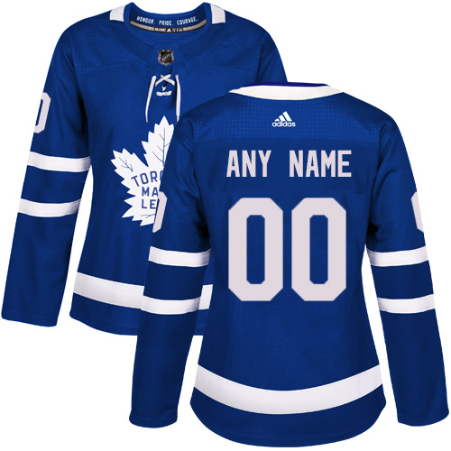 Women's Adidas Toronto Maple Leafs Customized Authentic Royal Blue Home NHL Jersey