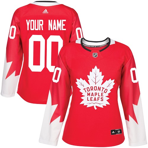 Women's Adidas Toronto Maple Leafs Customized Authentic Red Alternate NHL Jersey