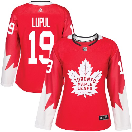 Women's Adidas Toronto Maple Leafs #19 Joffrey Lupul Authentic Red Alternate NHL Jersey