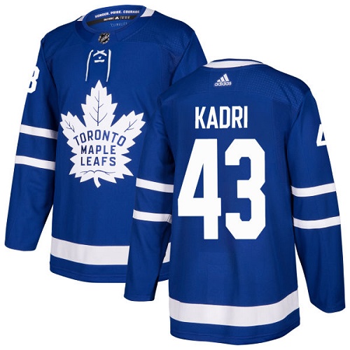 Men's Adidas Toronto Maple Leafs #43 Nazem Kadri Authentic Royal Blue Home NHL Jersey