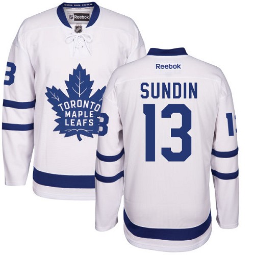 Women's Reebok Toronto Maple Leafs #13 Mats Sundin Authentic White Away NHL Jersey