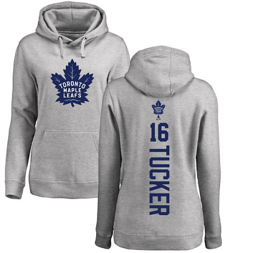 NHL Women's Adidas Toronto Maple Leafs #16 Darcy Tucker Ash Backer Pullover Hoodie